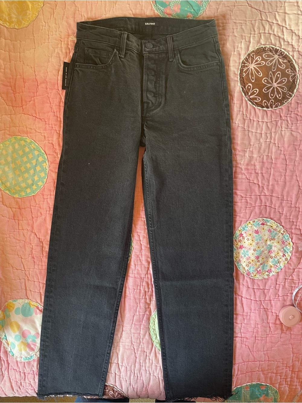 GRLFRND Black Straight High-Rise Women's Jeans